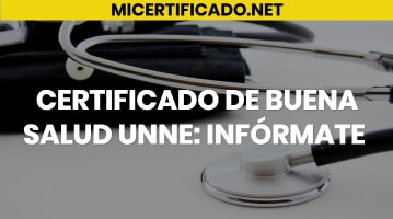 Certificado de Buena Salud UNNE