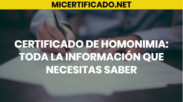 Certificado de homonimia Perú