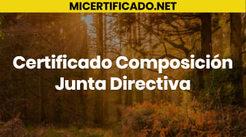 Certificado Composición Junta Directiva