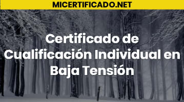Certificado de Cualificación Individual en Baja Tensión