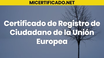 Certificado de Registro de Ciudadano de la Unión Europea