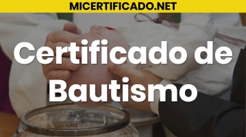 Certificado de bautismo
