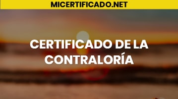 Certificado de la Contraloría