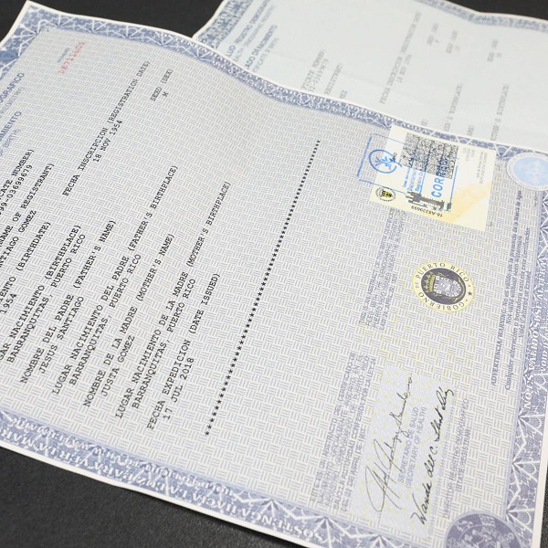 Felicidades Transparente acuerdo ⊛ Certificado de Nacimiento en Puerto Rico【2023 】