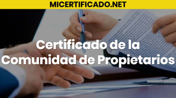 Certificado de la Comunidad de Propietarios