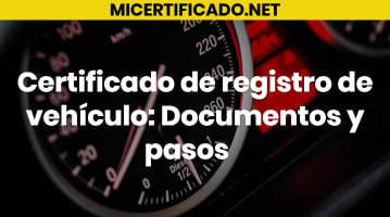 Certificado de registro de vehículo