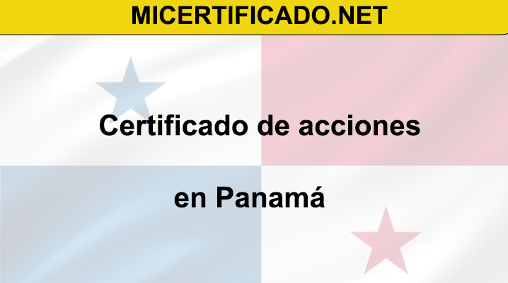Certificado de acciones en Panamá